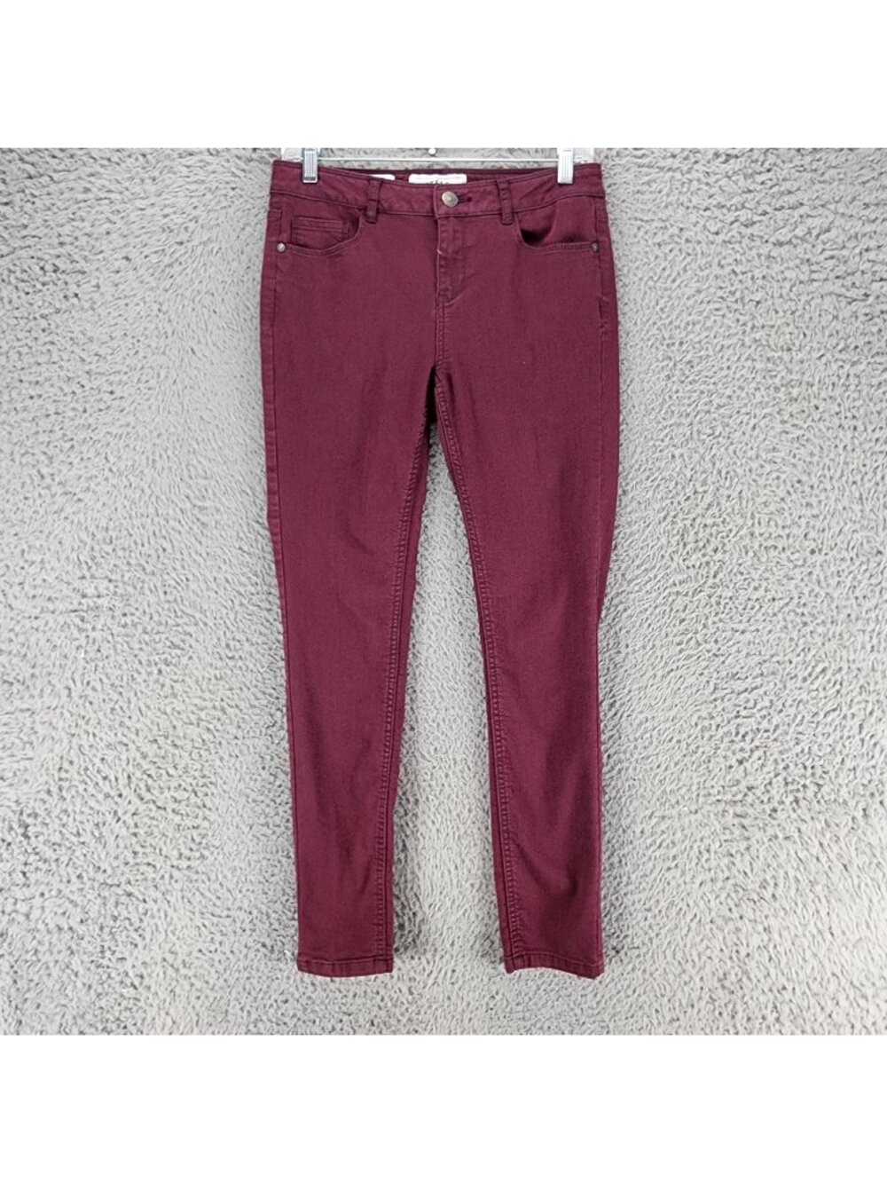 Fat Face Jeans Womens 6 Burgundy Red Stretch Denim Jegging Legging